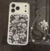 Fashionable short transparent flower phone chain, beaded crystal pendant, cotton rope phone lanyard Application Scenario
